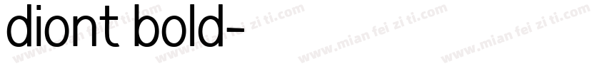 diont bold字体转换